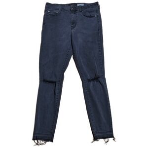 Aeropostale High Waist Ankle Jegging Jeans Women's Size 10 Distressed Frayed Hem